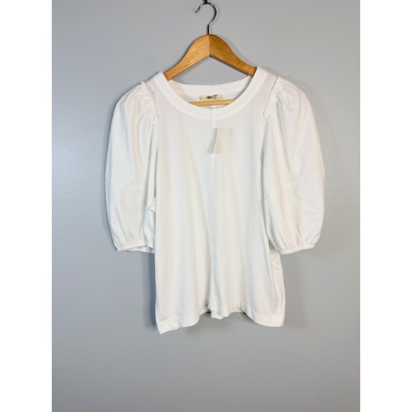 Madewell Puff-Sleeve Tee White Medium NWT - Picture 4 of 8